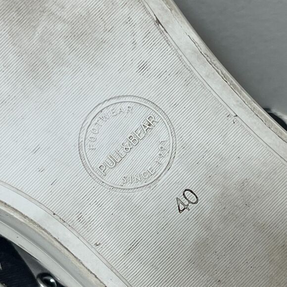 Pull‎ and Bear Sneakers Women Size 9 US Black and White Trainers Zebra High Top - Picture 9 of 12